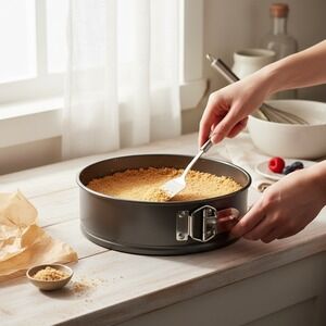 Hiware 10 Inch Springform Pan Gray Nonstick Cheesecake Cake Pan New